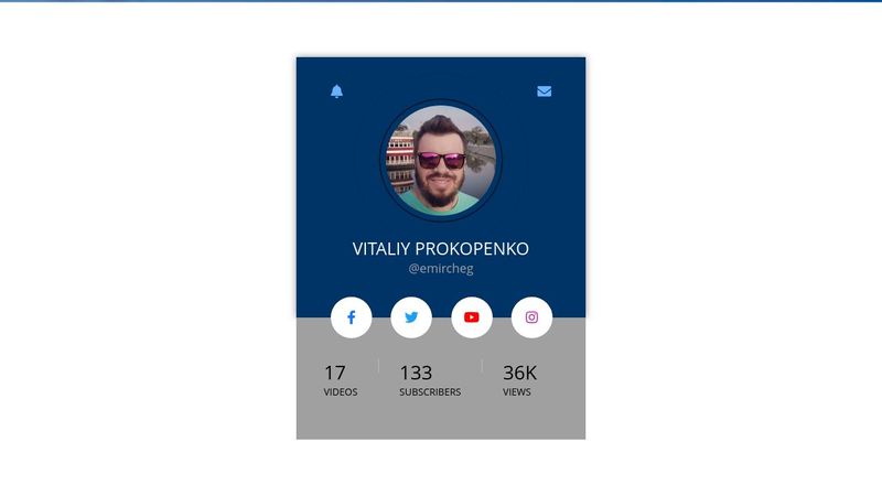 Profile card HTML&CSS