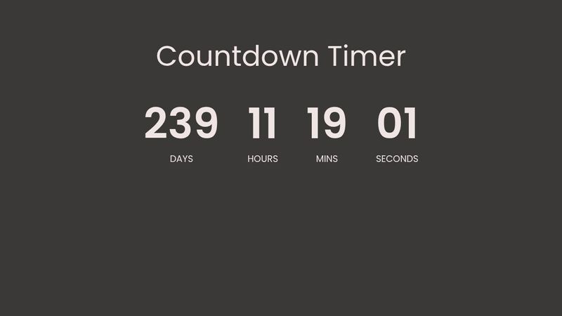 CodePen - Countdown Timer JS