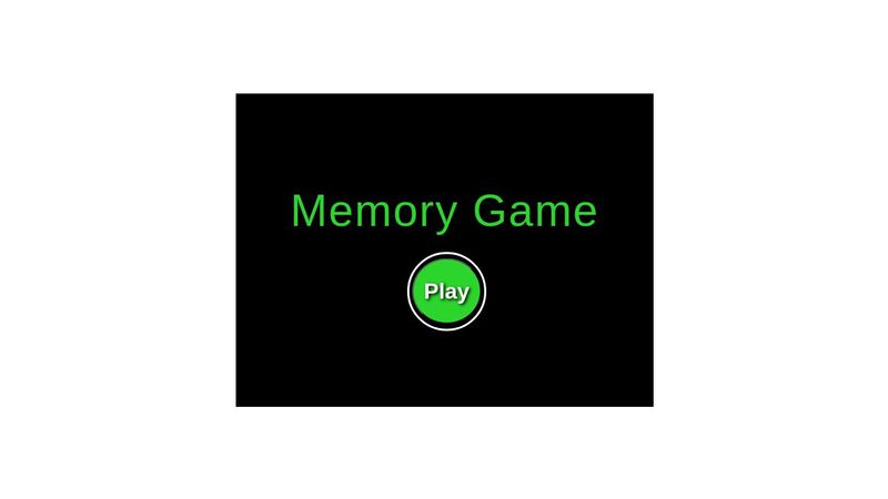 Javascript Card Memory Game