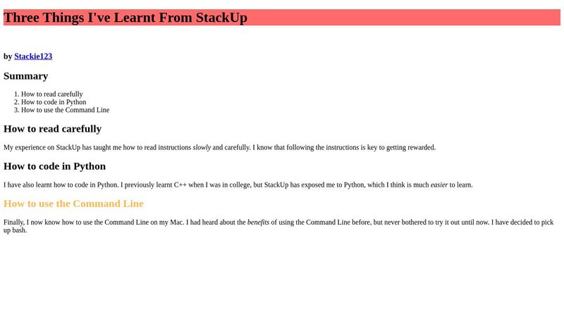 Solution: Creating a Simple Blog with HTML