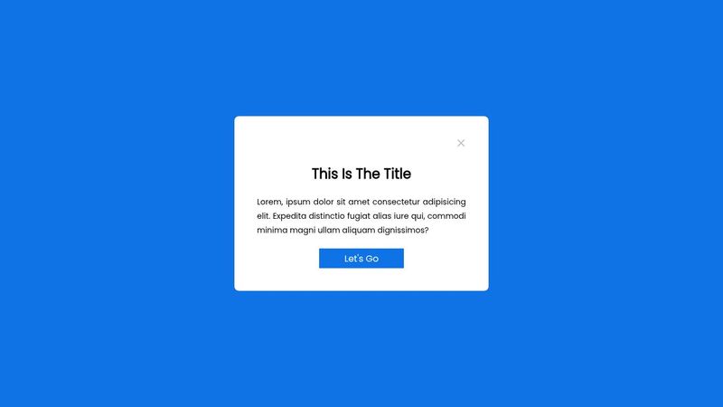 Onload Popup Html CSS Javascript