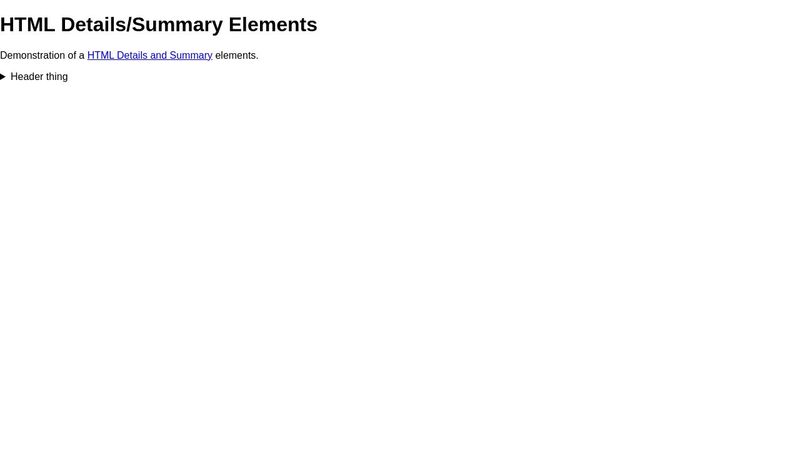 HTML Details/Summary Animation