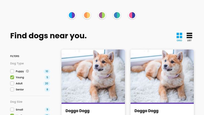 CSS Grid: Cards vs List View