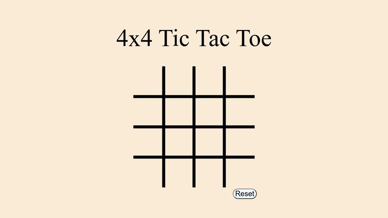 Play Tic Tac Toe 4 in a row (5x5) game free online