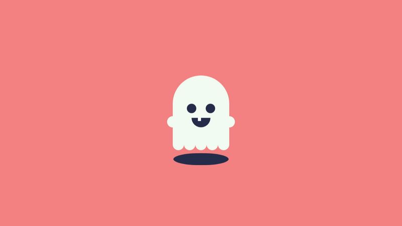 Spooky floating ghost CSS animation