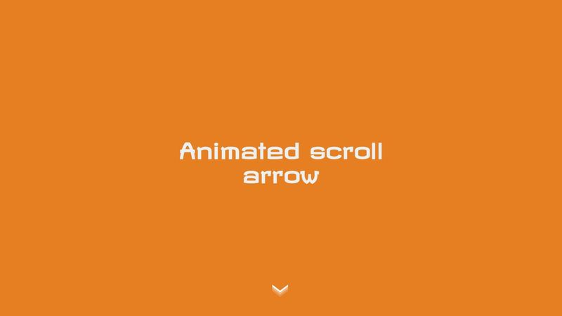 Animated scroll arrow (CSS only)
