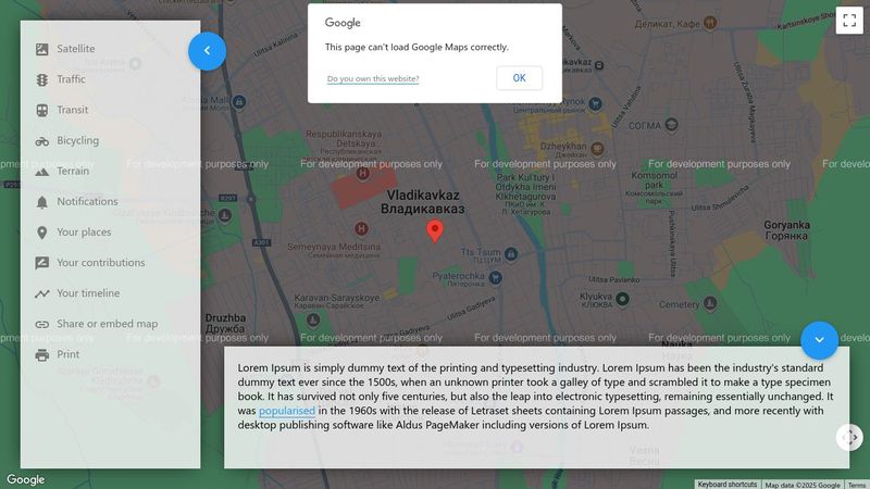 Fixed Panels. Google maps styling css. Using cookie