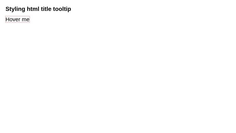 Custom html title tooltip
