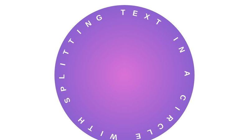 Text in a circle with CSS variables + Splitting.js and fluid type