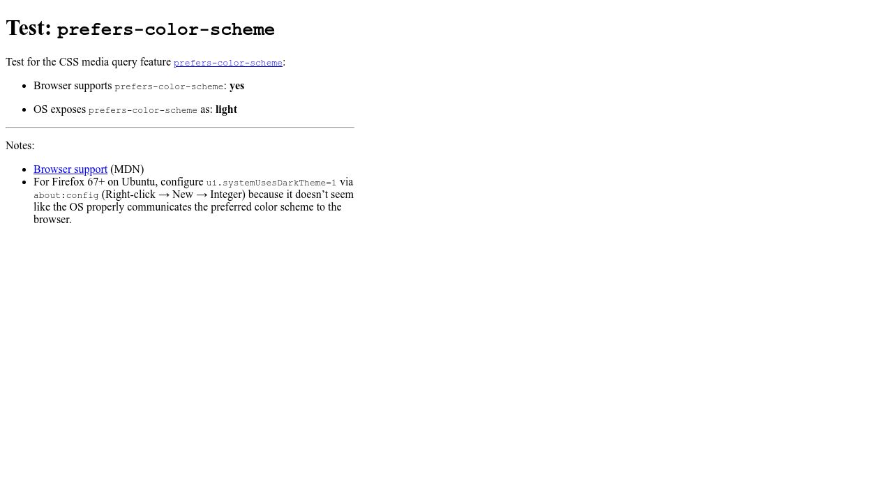 prefers-color-scheme - CSS: Cascading Style Sheets