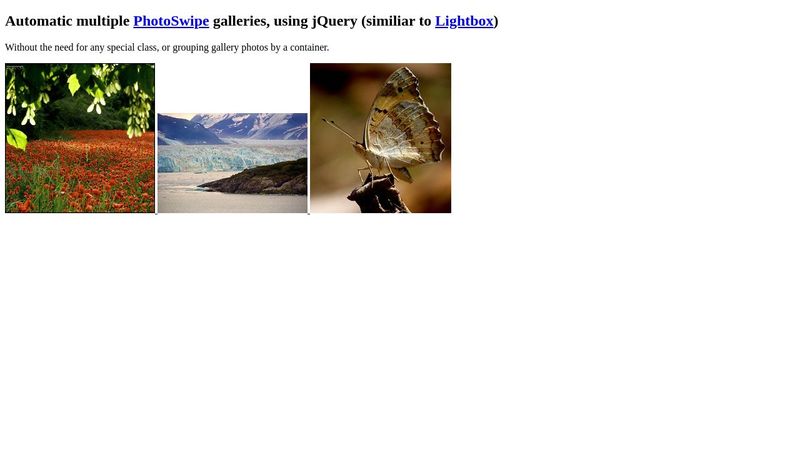 Multiple PhotoSwipe galleries using jQuery