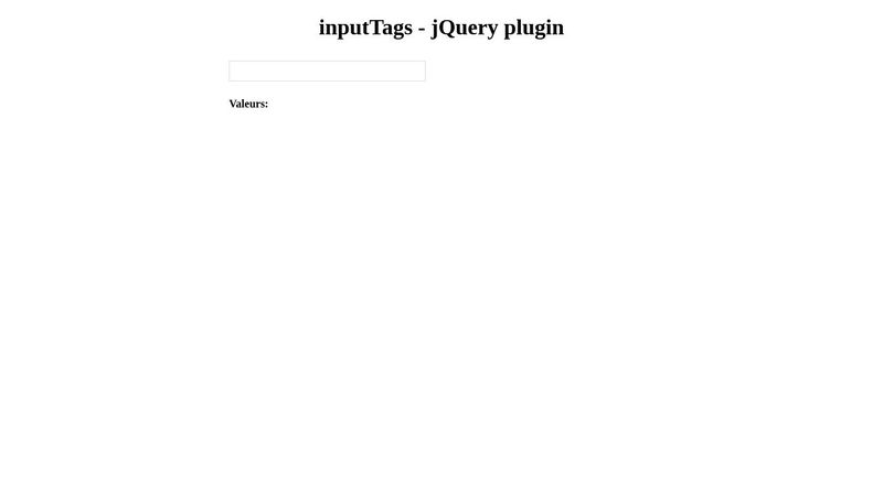 jQuery Tags plugin