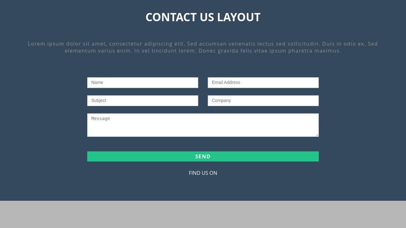 Contact Us Page Layout
