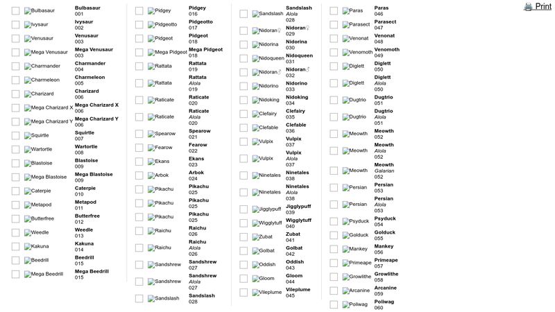 Pokédex, PDF, Pokémon