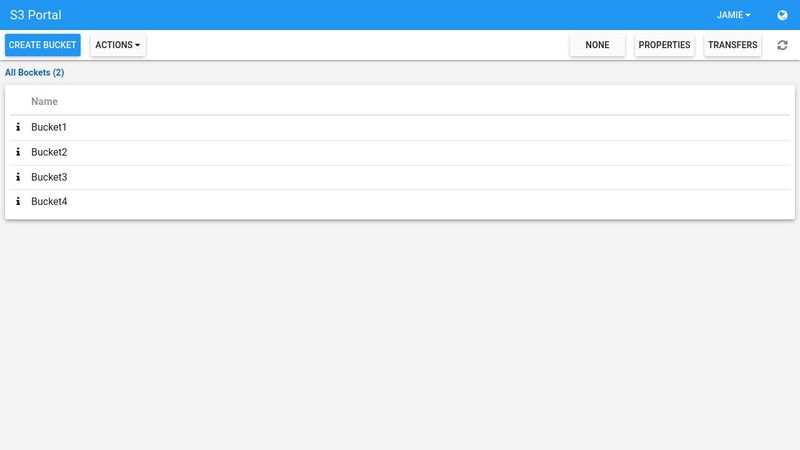 Angular Material S3 Portal