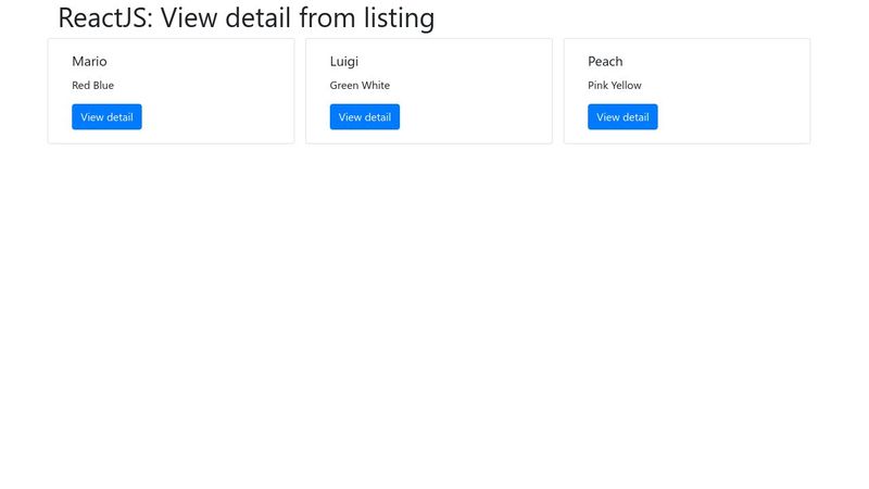 ReactJS: View detail from listing