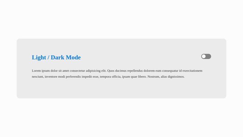Light / Dark Mode Toggle Switch