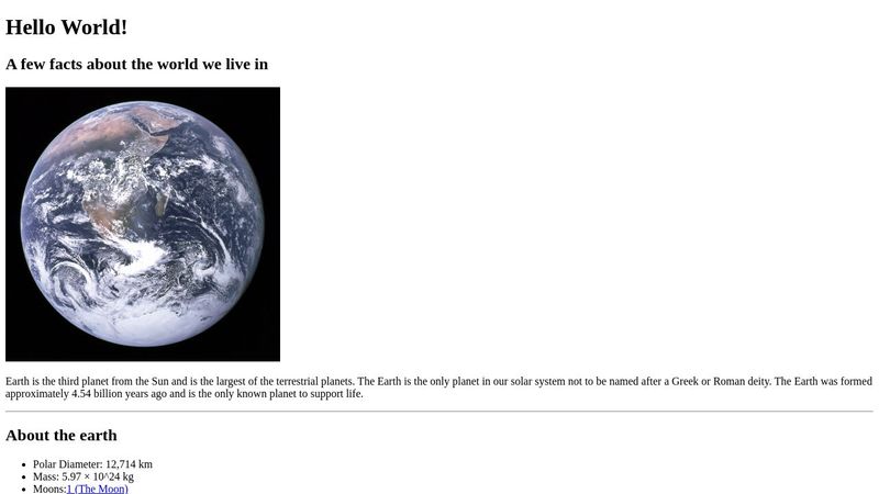 HTML basic project