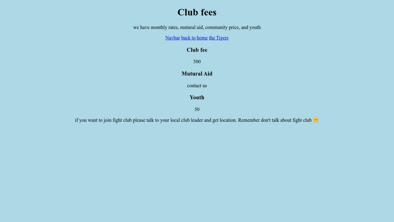 club fees