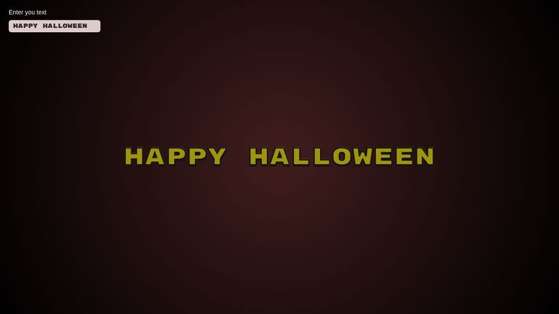 Custom Happy Halloween CSS Text