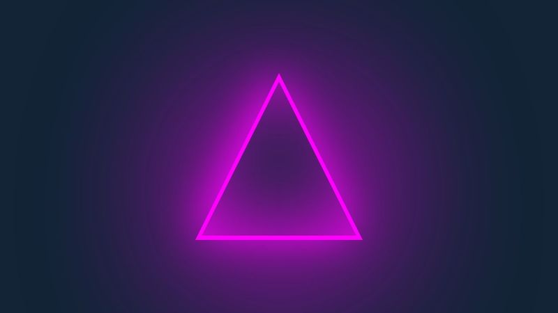 Todrick Triangle - Neon Glow Effect Using CSS Drop Shadows and Clip Paths