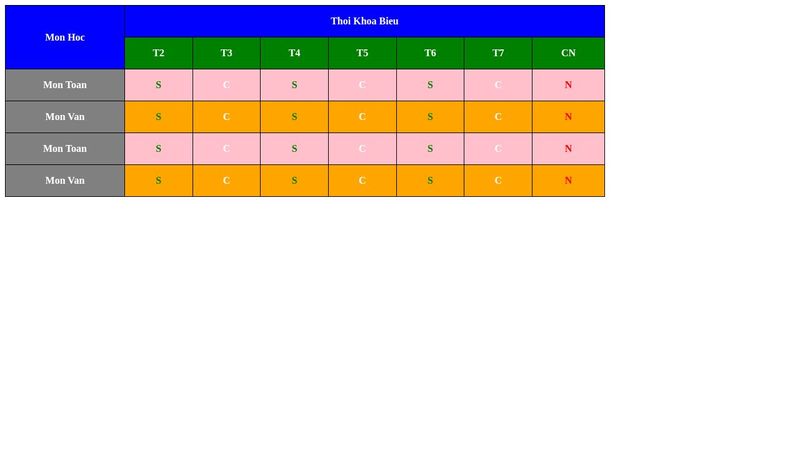 task 1.7 HTML and CSS table