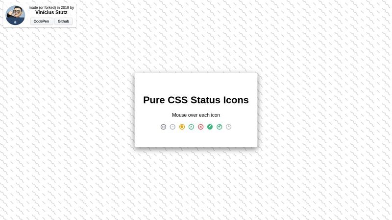 Pure CSS Status Icons