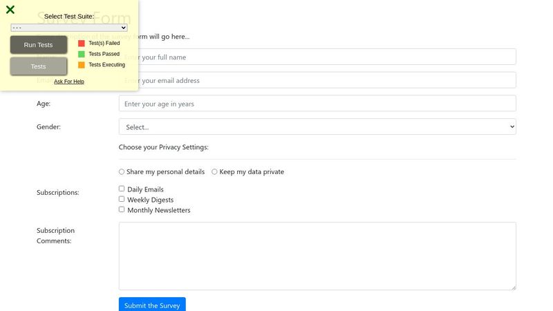 Survey Form - Sample