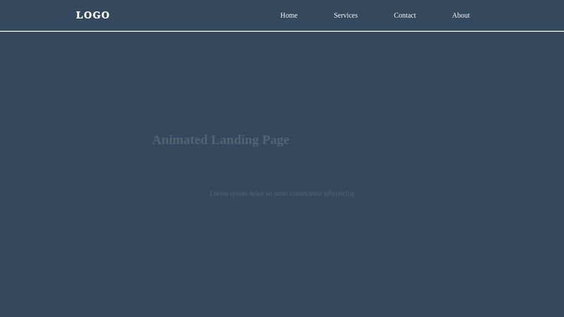 Animated Landing Page