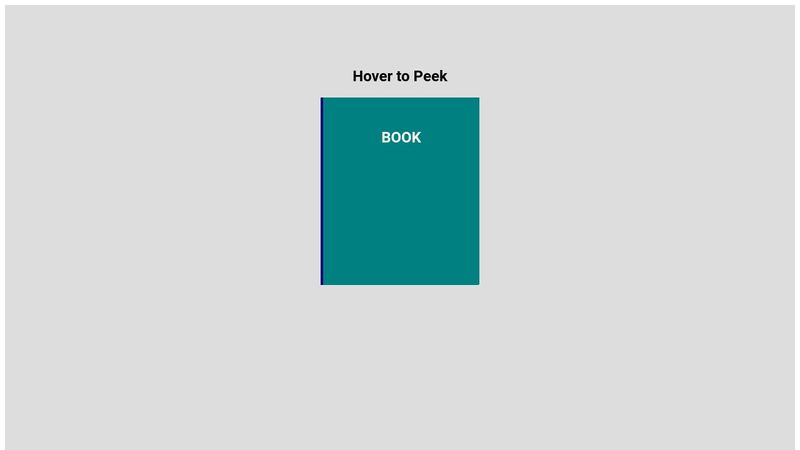 Pure CSS book flip corner animation