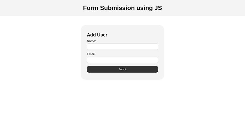 form submission using JS