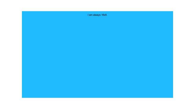 CSS Aspect Ratio — natively.