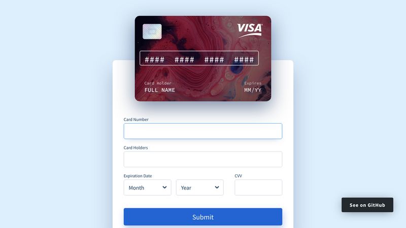 Credit Card Form - VueJs