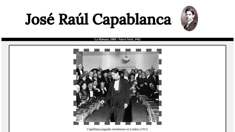 Tribute page - José Raúl Capablanca