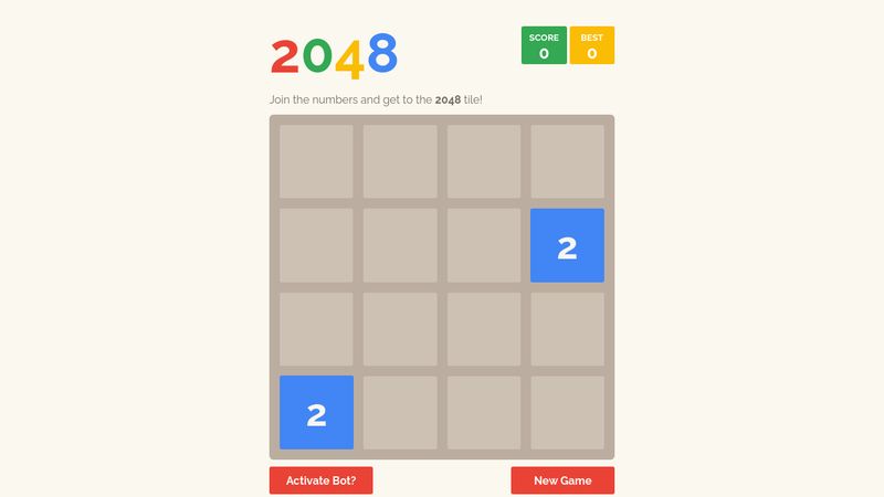 Play the 2048 Game Online - elgooG