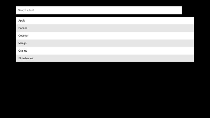 Filter/Search List using JavaScript