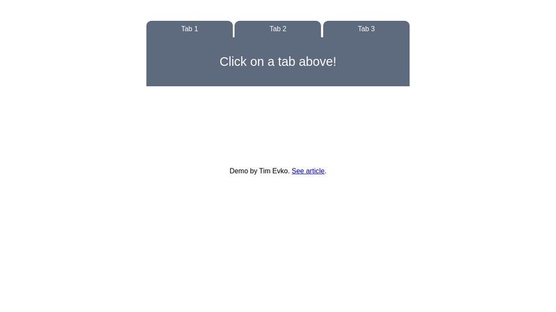 Pure CSS Tabs Widget