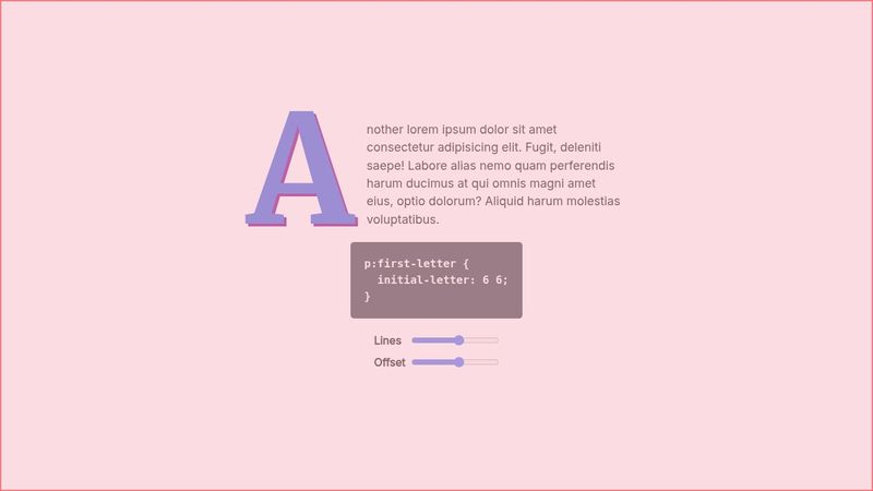 Explore CSS initial-letter