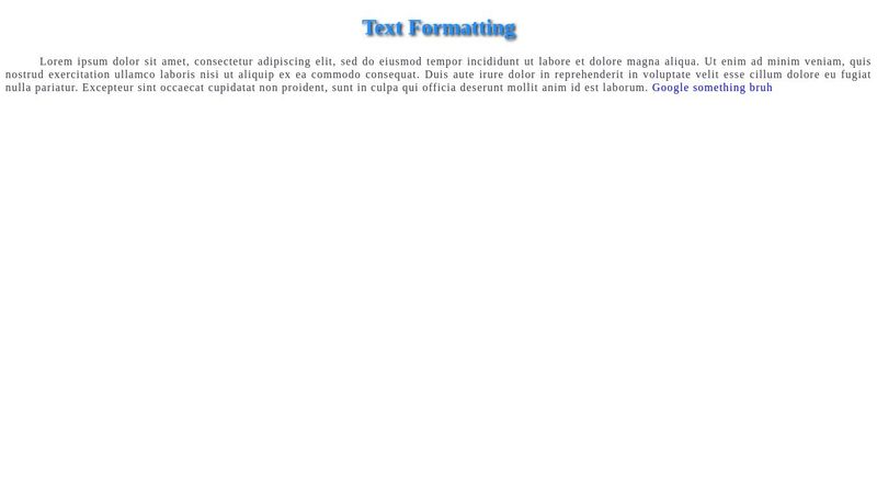 CSS text formatting