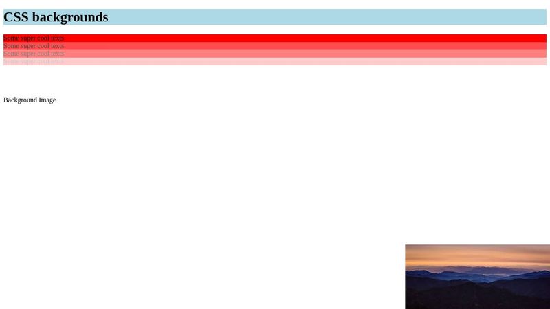 CSS backgrounds