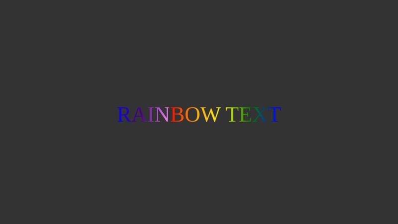 CSS Rainbow Text