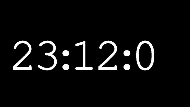 Digital clock animation