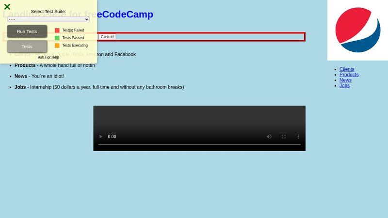 Product Landing Page for freeCodeCamp