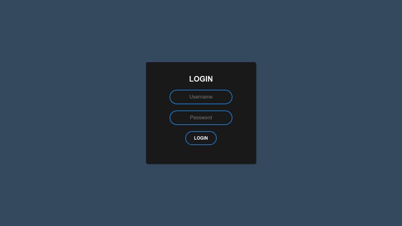 Animated Login Form - CSS Only