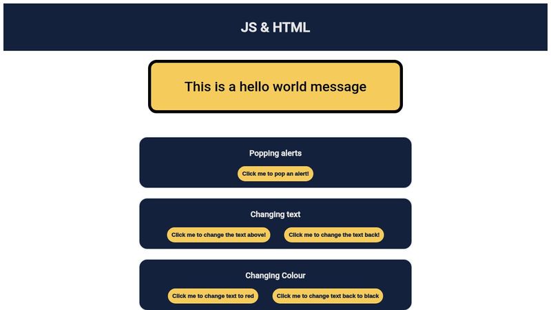 JS & HTML: JS in External File