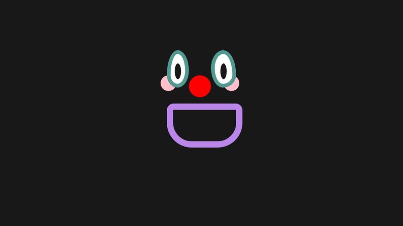 Pure CSS Animated Clown Face
