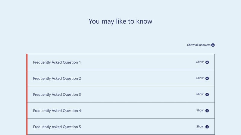 FAQ Bootstrap 4 JS