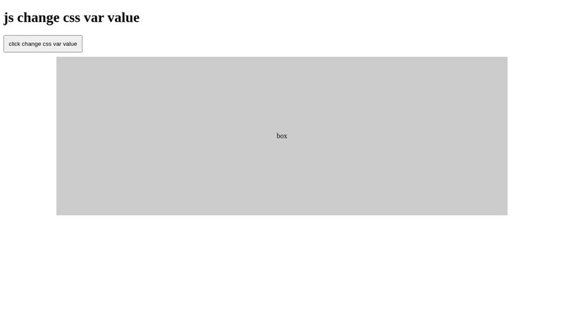 js change css var value