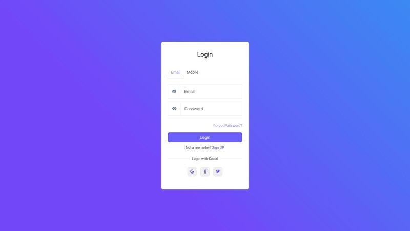 Login Page - Admin Theme v1