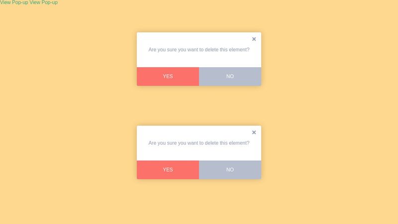 Simple Confirmation Popup